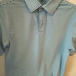 Peter Millar Blue and White Polo Shirt